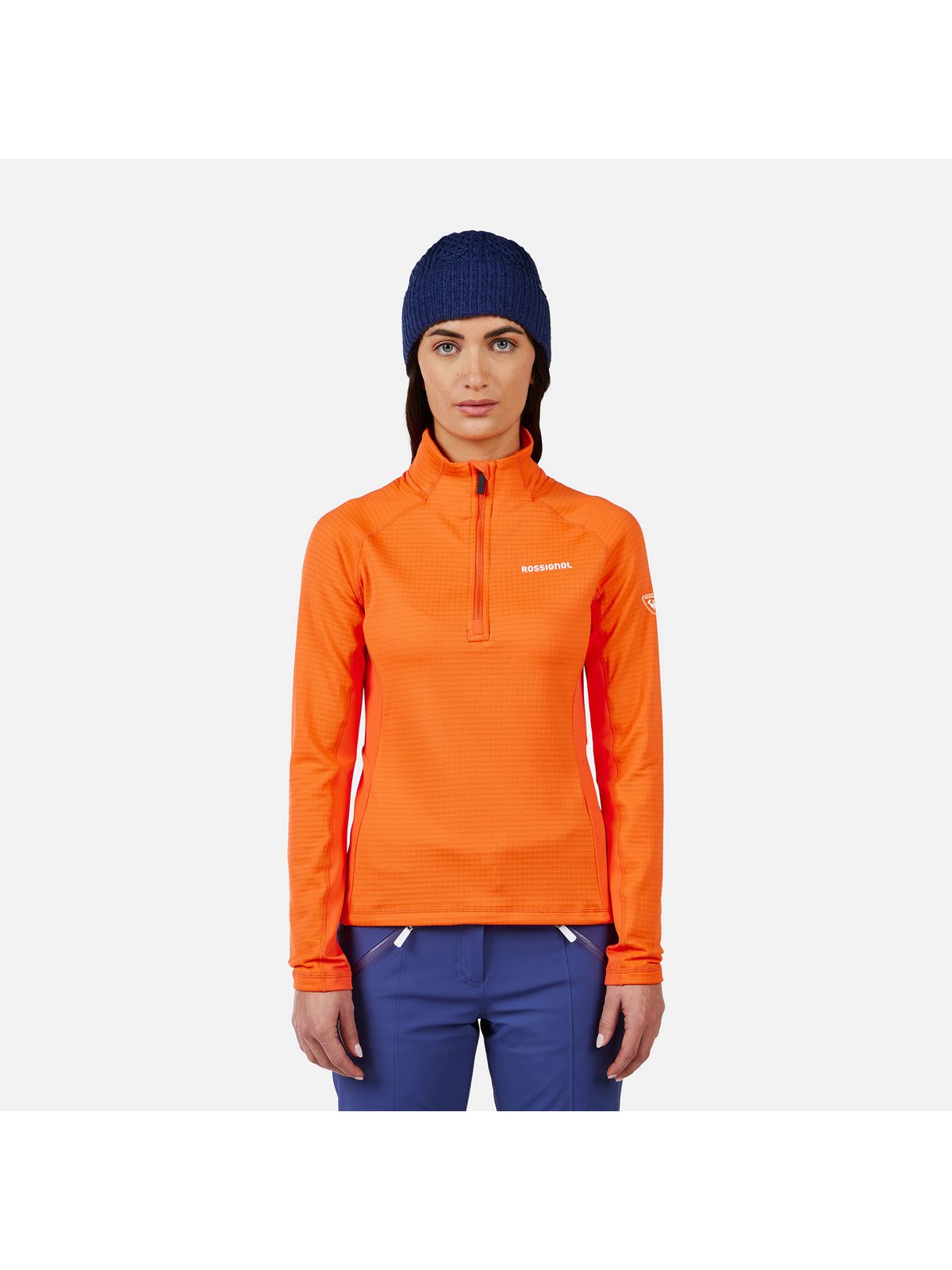 Bluza damska ROSSIGNOL W Blackside Mix HZ Fleece pomarańczowa