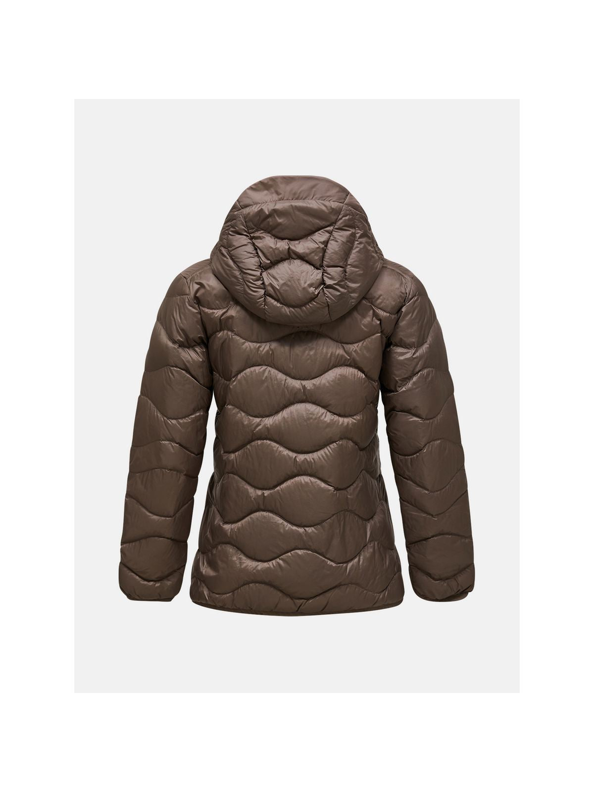 Kurtka puchowa damska PEAK PERFORMANCE Helium Down Hood Jacket brązowa