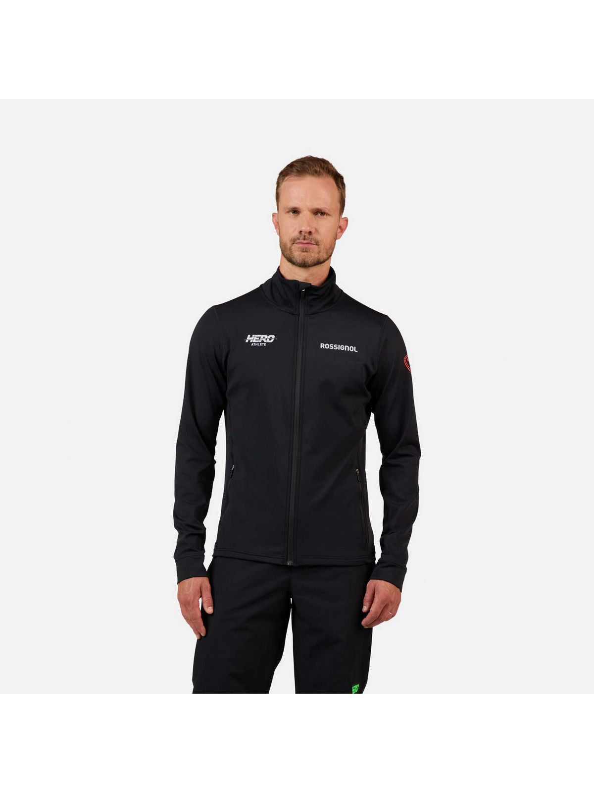 Bluza męska męska ROSSIGNOL Hero Mid Layer Stretch Jkt czarna