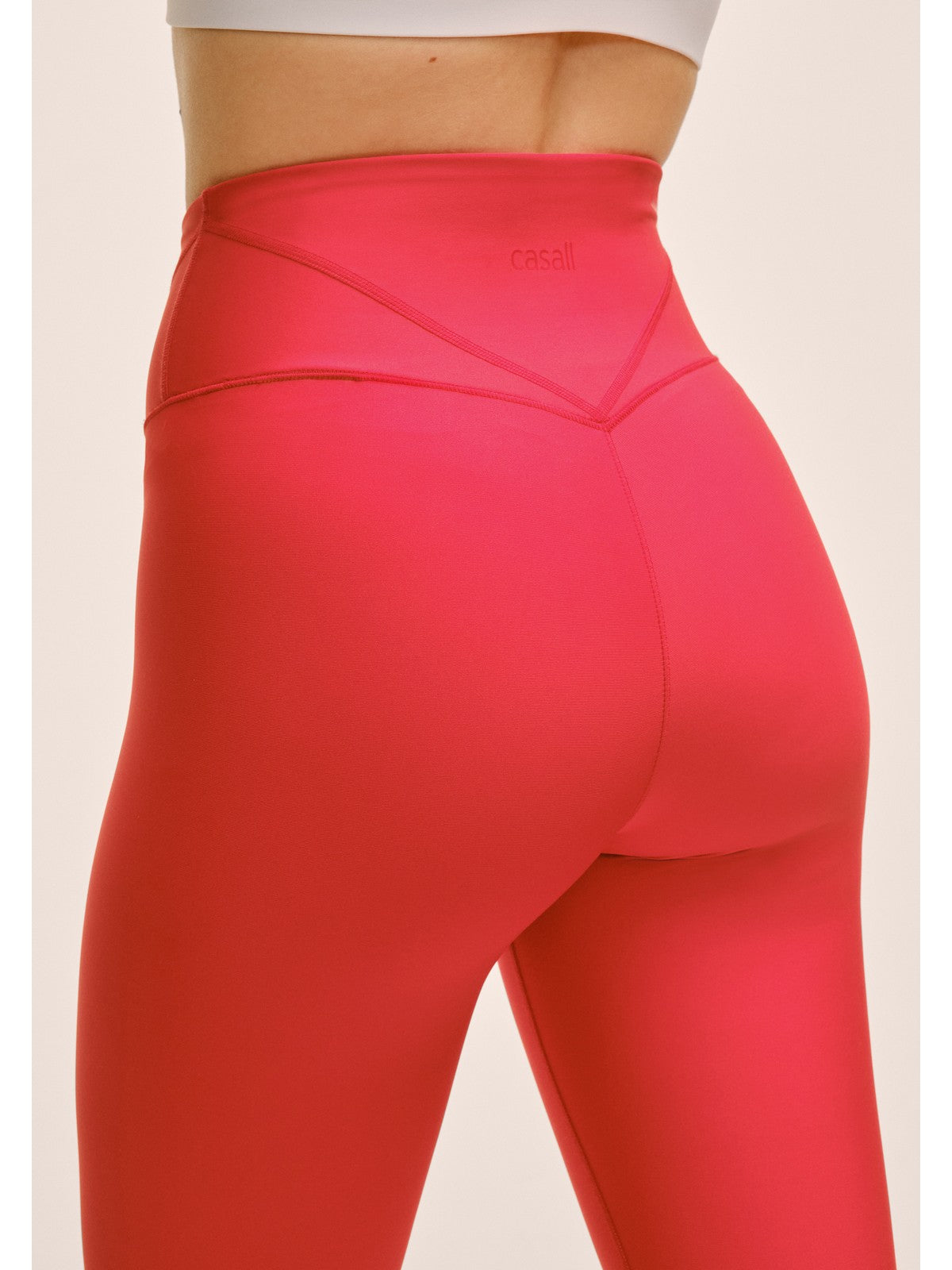 Legginsy damskie CASALL V-shape High Waist Tights kolor czerwony