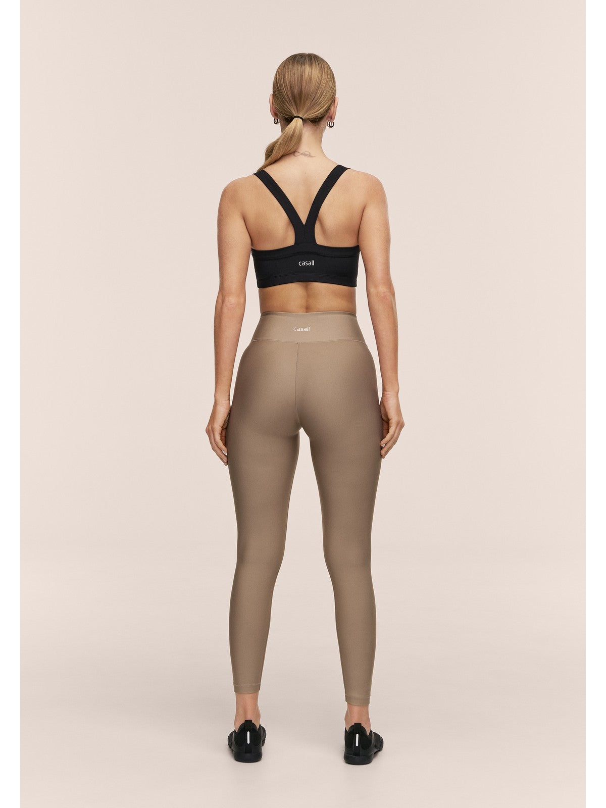 Legginsy treningowe damskie CASALL Overlap High Waist Tights kolor zielony