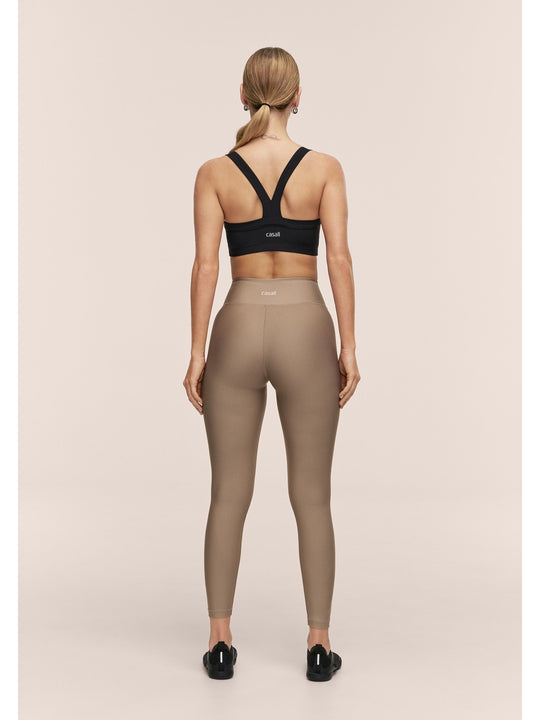 Legginsy treningowe damskie CASALL Overlap High Waist Tights kolor zielony
