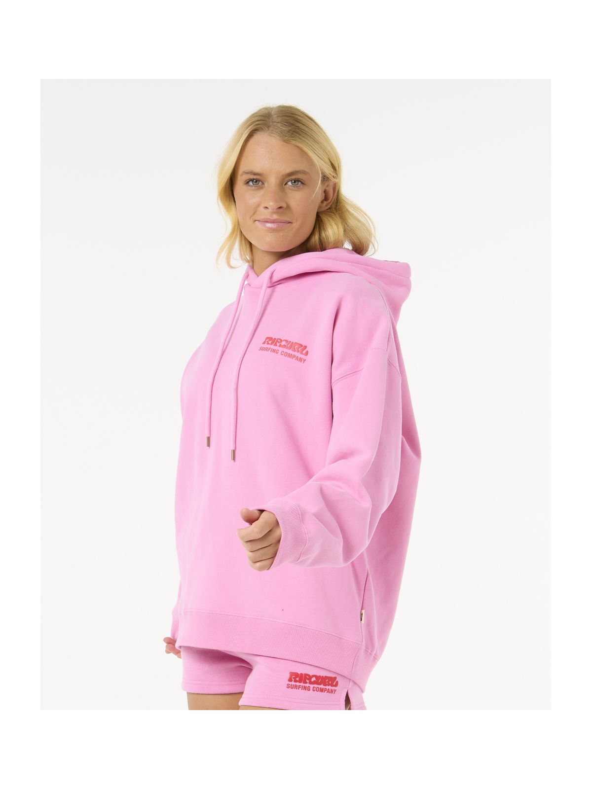 Bluza damska RIP CURL Surf Puff Heritage Hood różowa