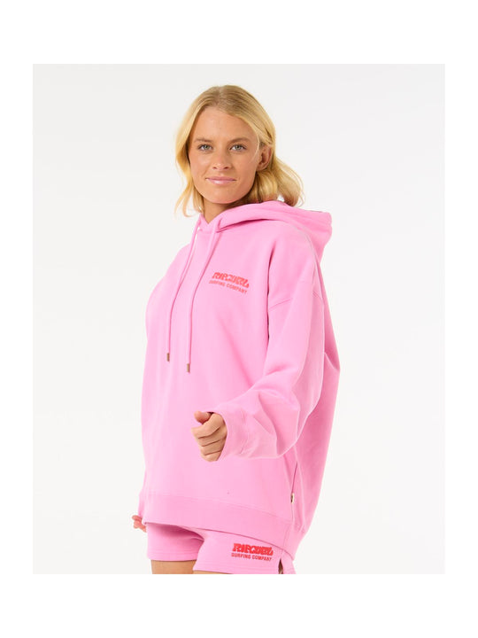 Bluza damska RIP CURL Surf Puff Heritage Hood różowa
