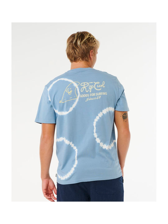 Koszulka męska RIP CURL Pacific Rinse Fin Tee niebieska

