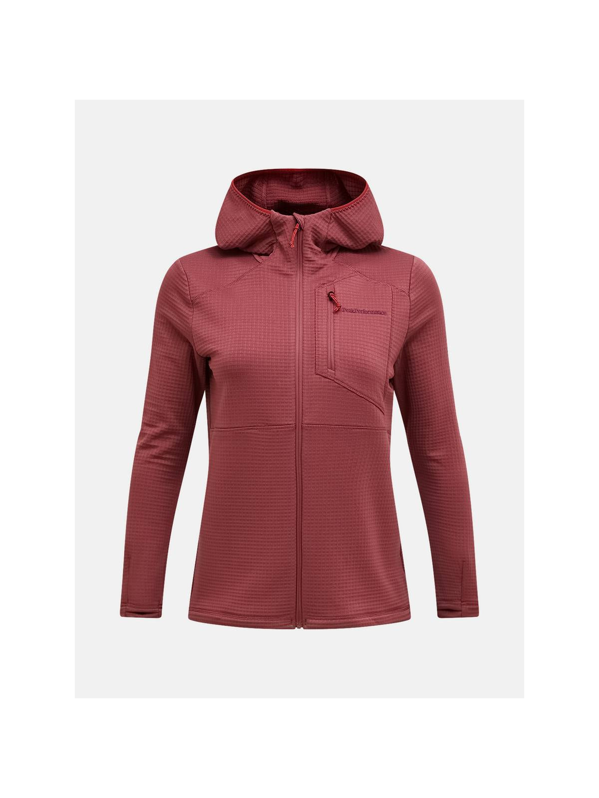 adventuresports bluza-peak-performance-w-trail-polartec-power-grid-zip-hood-g80183100-r64 front