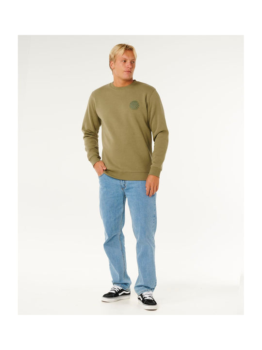 Bluza męska RIP CURL Wetsuit Icon Crew zielona
