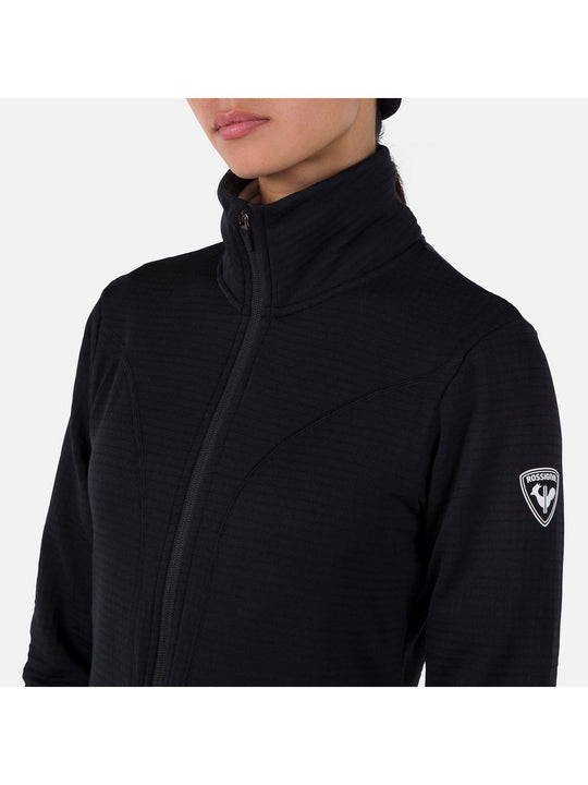 Bluza techniczna damska Rossignol W Blackside Fleece Fz czarna - Adventure Sports
