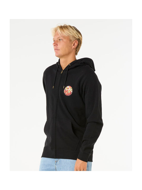 Bluza męska RIP CURL Wettie Passage Icon Zip Thru czarna
