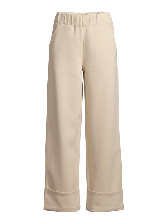 Spodnie damskie CASALL Aria Turn Up Straight Jogger kolor beżowy
