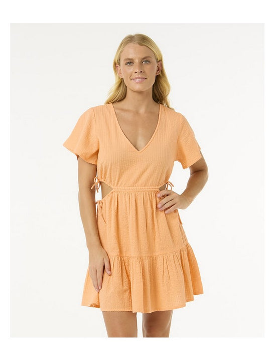 Sukienka letnia RIP CURL Cala Vadella S/S Cover Up pomarańczowa
