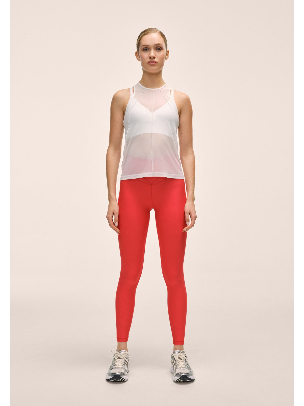 Koszulka treningowa damska CASALL Seam Detail Mesh Tank kolor biały