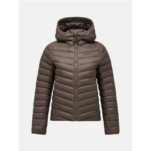 Kurtka puchowa damska PEAK PERFORMANCE Frost Down Hood Jacket brązowa
