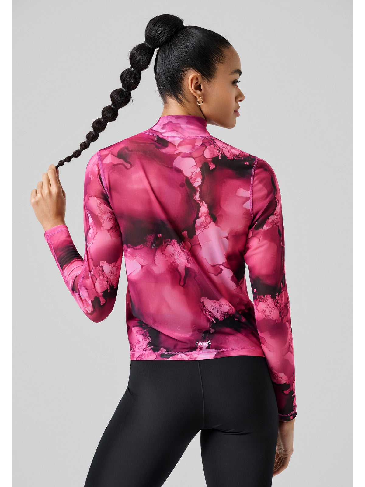 Koszulka CASALL Sheer Mock Neck Longsleeve różowy - Adventure Sports