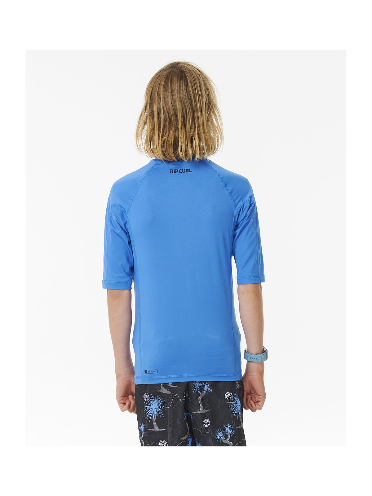 Koszulka do pływania chłopięca RIP CURL Brand Wave Upf S/S Boy niebieska