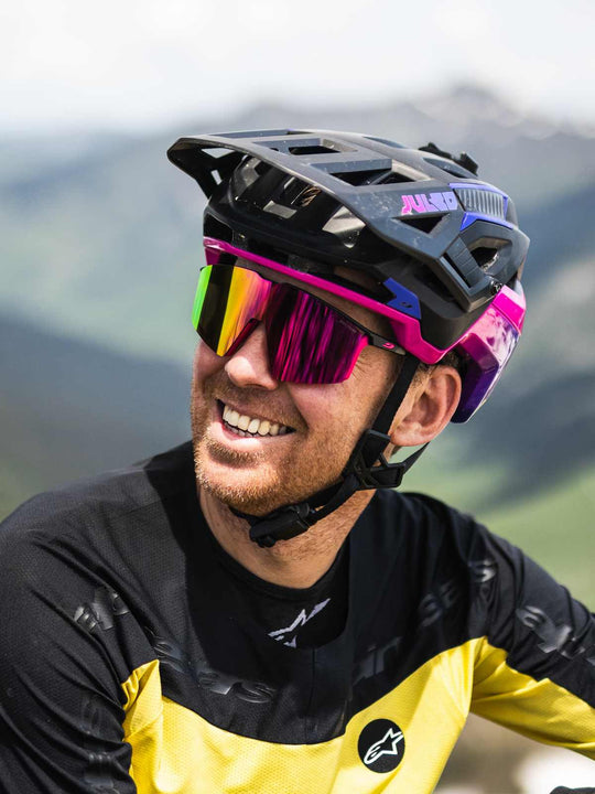 Okulary rowerowe Julbo Edge - czarno różowy | Spectron cat 3 - L - Adventure Sports
