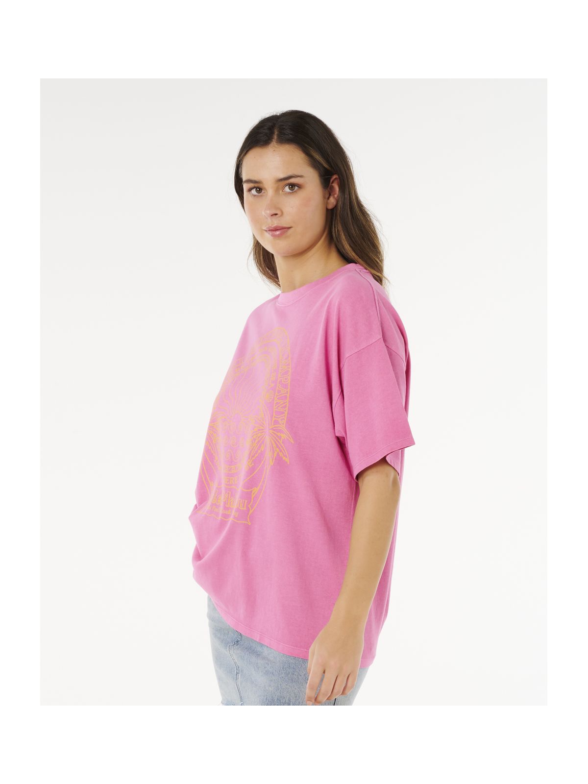 Koszulka damska RIP CURL Hotel Malibu Heritage Tee różowa