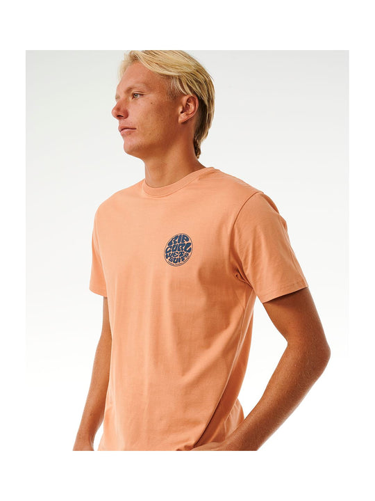 Koszulka RIP CURL Wetsuit Icon Tee pomarańczowy - Adventure Sports
