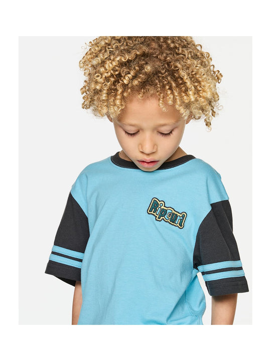 Koszulka juniorska RIP CURL Paddle Out Logo Tee-Boy niebieska
