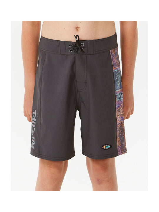Boardshorty RIP CURL Lost Islands Block Mirage -Boy czarny - Adventure Sports
