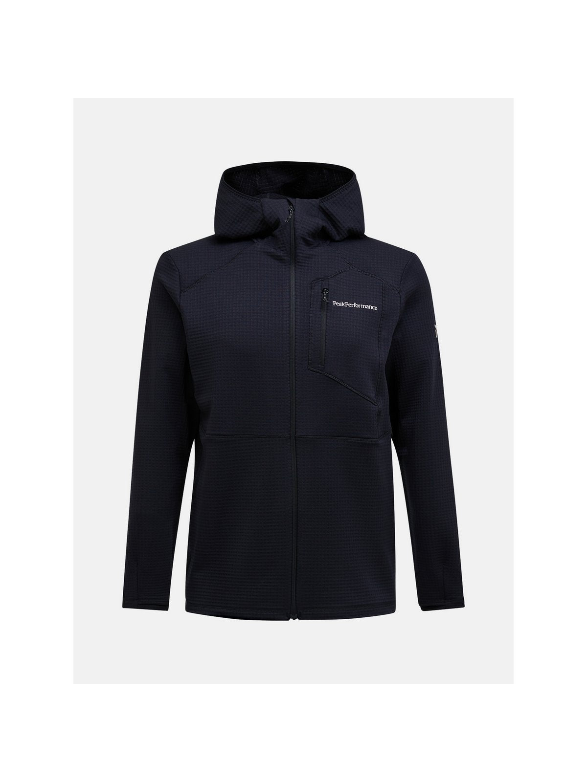 adventuresports bluza-peak-performance-m-trail-polartec-zip-hood-czarny-g80169020-050 front