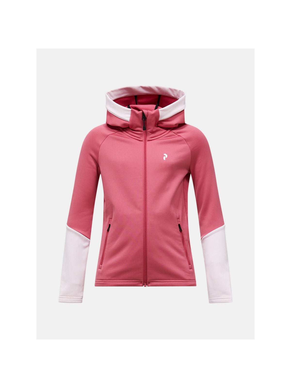 Bluza z kapturem juniorska PEAK PERFORMANCE Rider Essentials Midlayer Zip Hood różowa