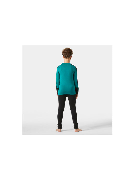 Bielizna dziecięca HELLY HANSEN Jr Lifa Merino Midweight Set kolor zielony

