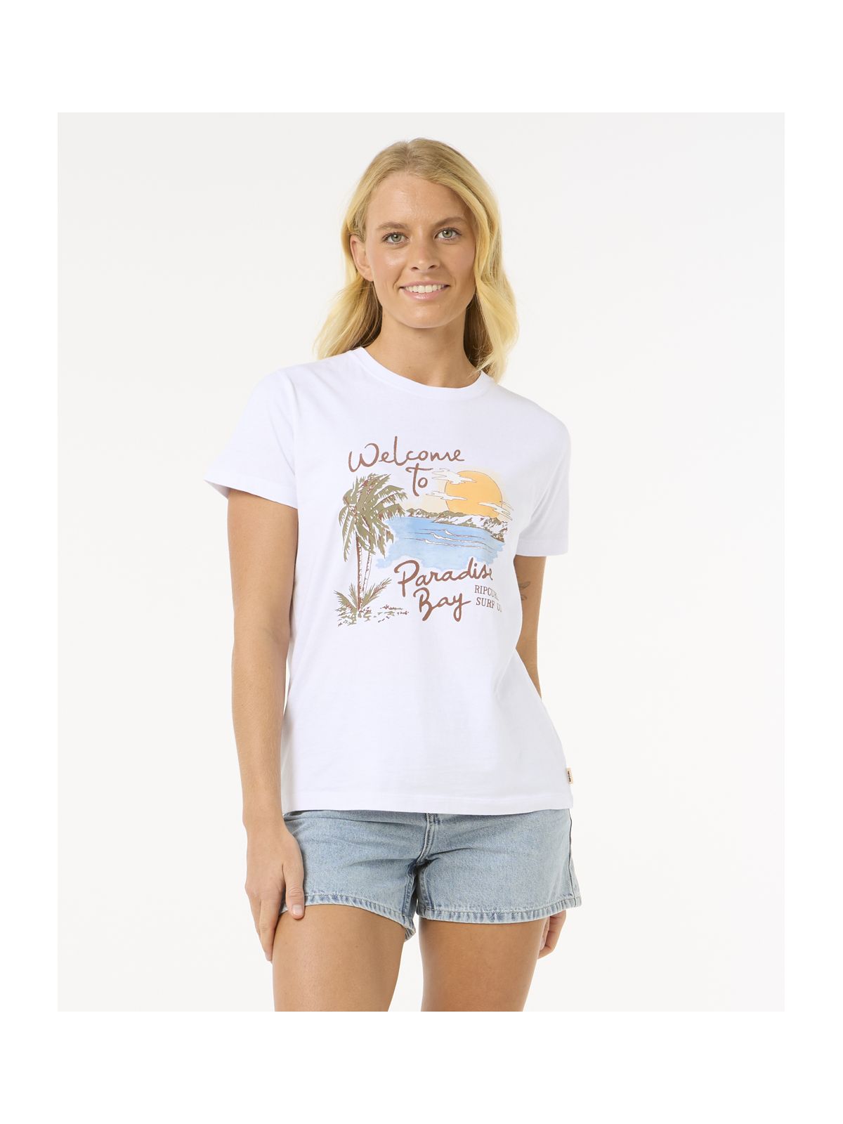 Koszulka RIP CURL Paradise Bay Standard Tee biały