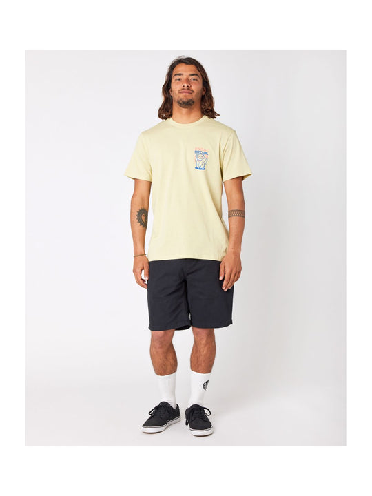 Koszulka RIP CURL Desti Animals Tee żółty - Adventure Sports
