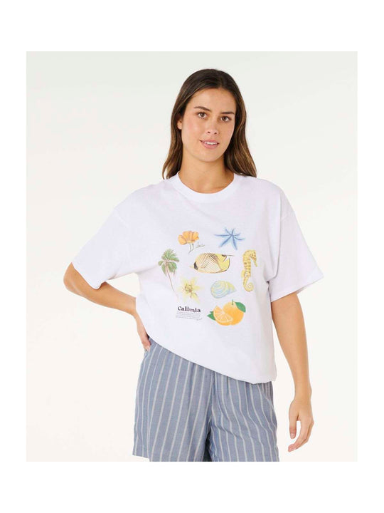 Koszulka damska RIP CURL Poolside Heritage Tee biała
