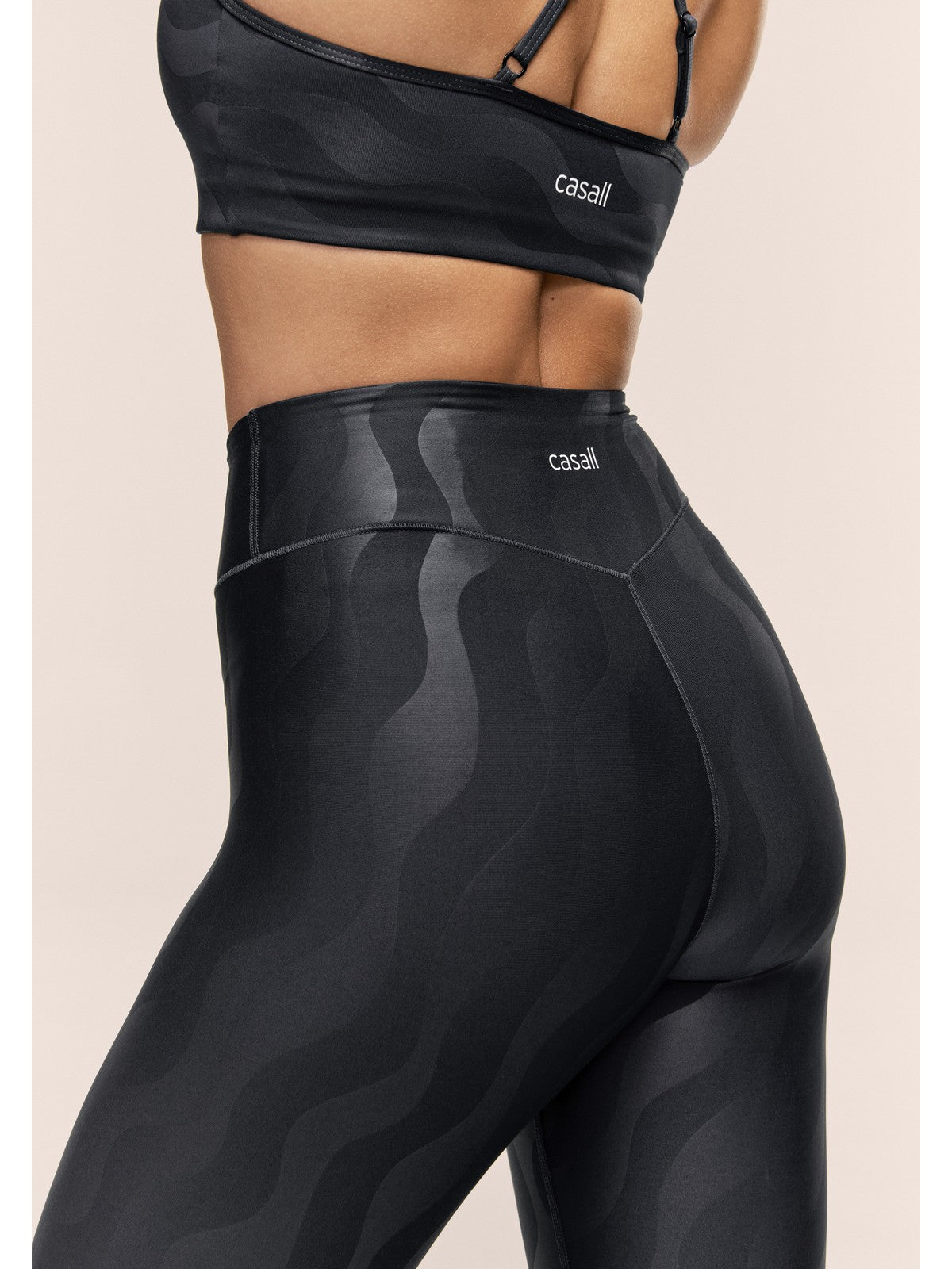 Legginsy treningowe damskie CASALL Heat Printed High Waist Tights kolor czarny