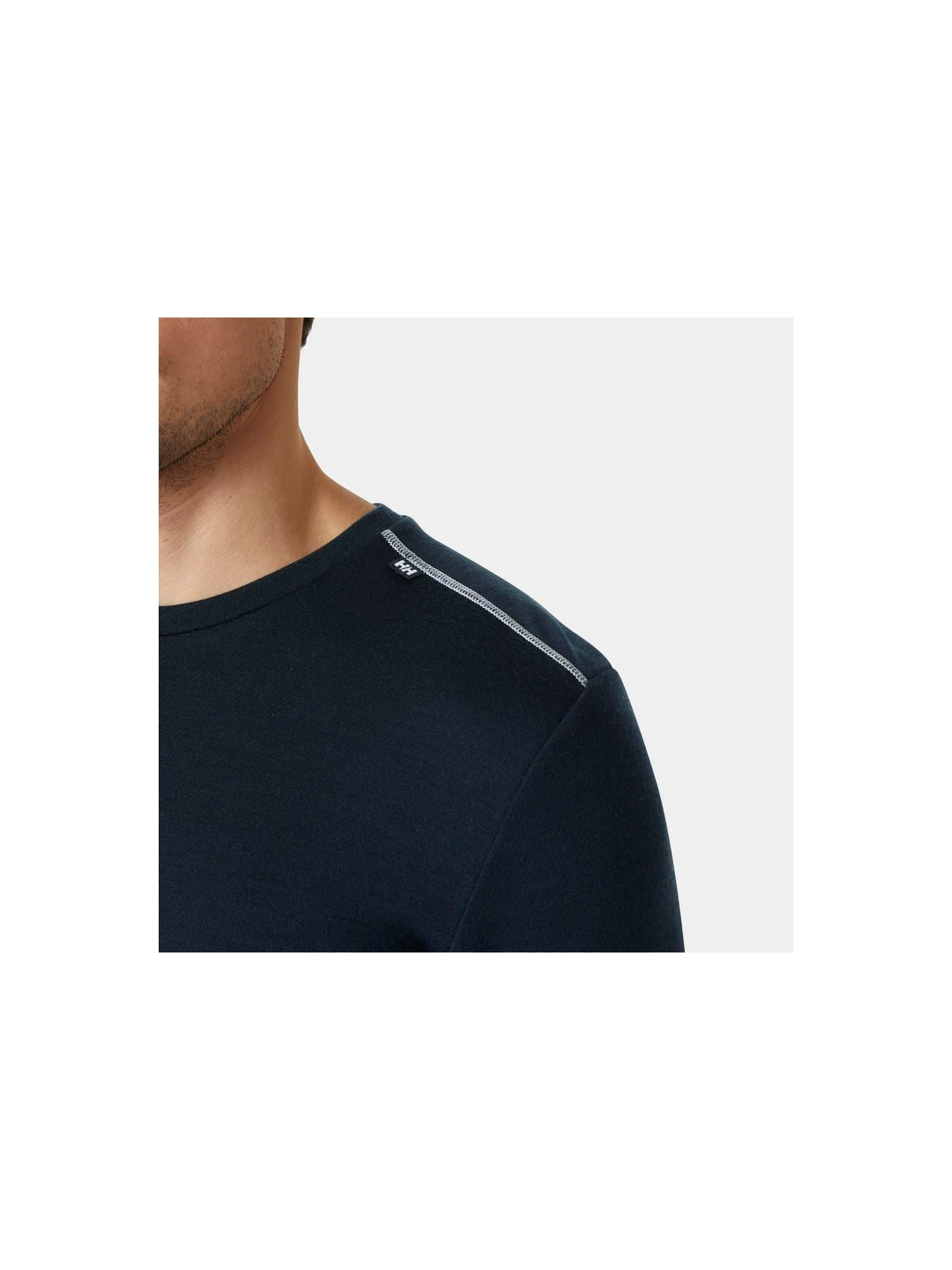 Koszulka męska HELLY HANSEN Lifa Merino Midweight Crew  kolor granatowy