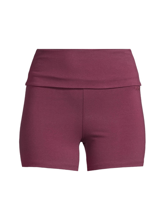 Legginsy treningowe damskie CASALL Sublime Folded Hotpants kolor bordowy
