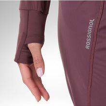 Bluza damska ROSSIGNOL W Half Zip First Layer bordowa
