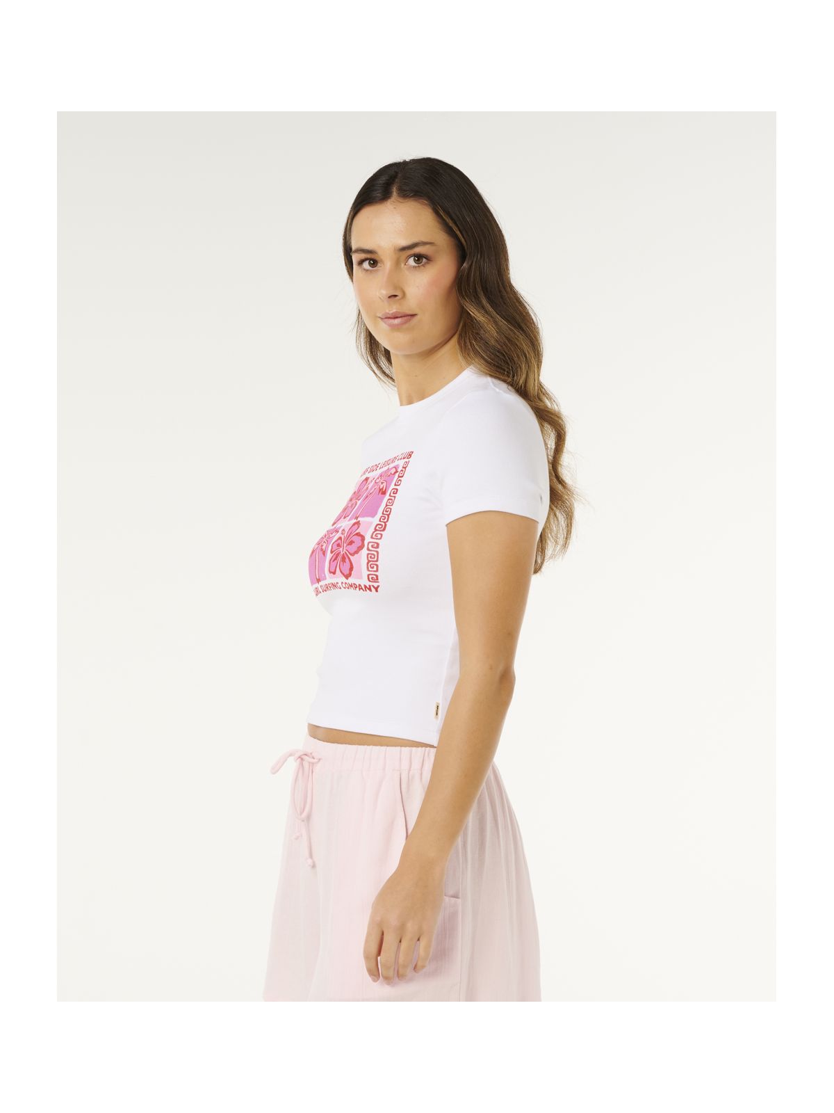 Koszulka damska RIP CURL Surf Side Fitted Tee biała