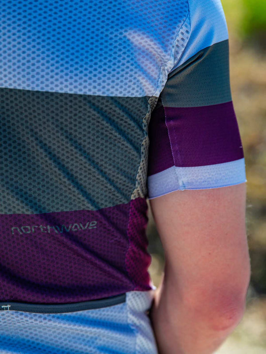Koszulka rowerowa NORTHWAVE Blade Air Jersey - jasny szary/fioletowy - Adventure Sports
