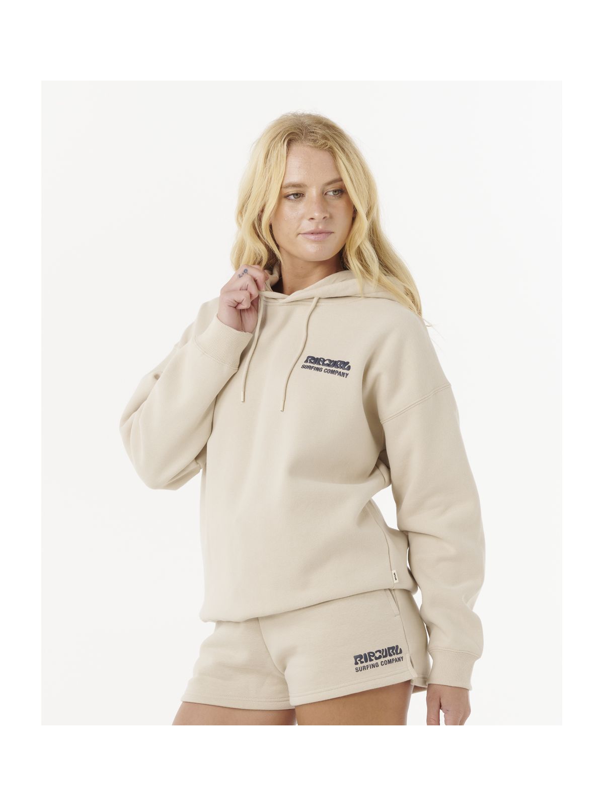 Bluza RIP CURL Surf Puff Heritage Hood beżowa