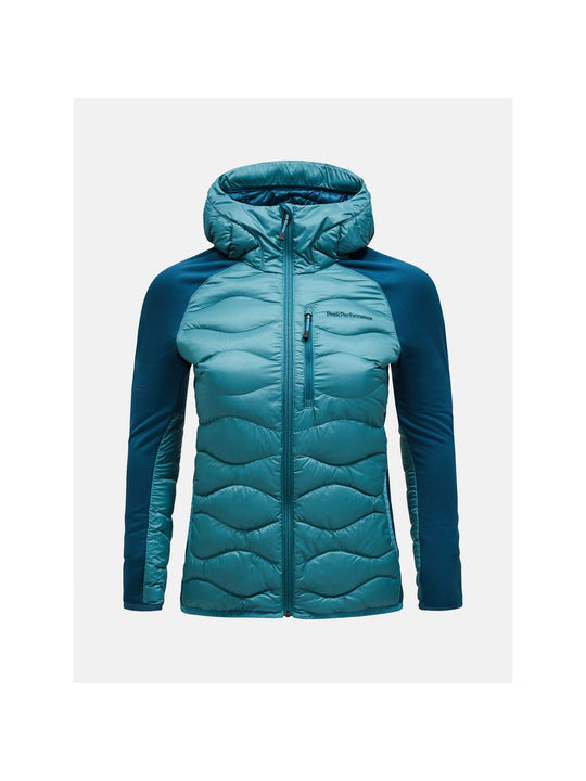 Damska kurtka puchowa Peak Performance W Helium Down Hybrid Hood zielony
