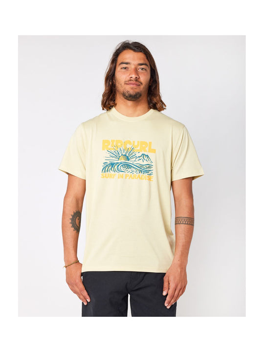 KOSZULKA RIP CURL SURF PARADISE TEE żółty - M - Koszulka - Adventure Sports

