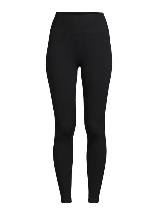 Legginsy damskie bezszwowe CASALL Multi Rib Seamless High Waist Tights czarny
