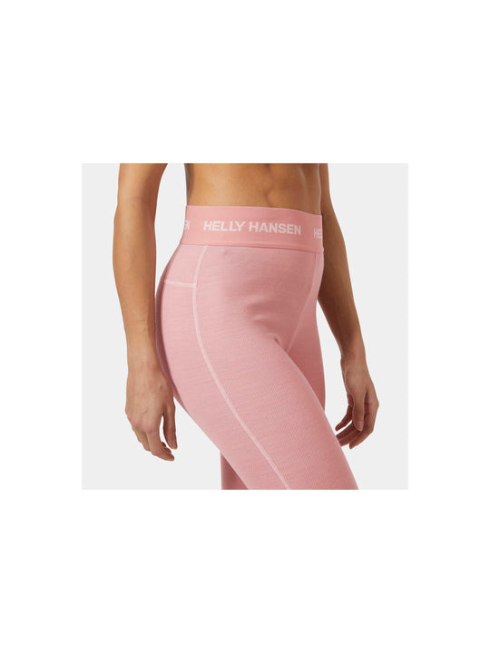 Legginsy damskie HELLY HANSEN W Lifa Merino Midweight Pant kolor różowy
