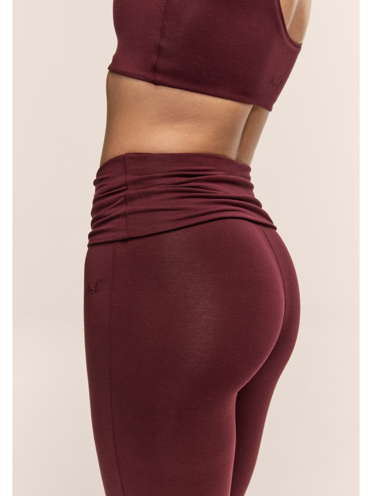 Spodnie damskie CASALL Sublime Folded Flare Pants kolor bordowy