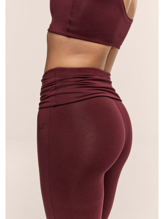 Spodnie damskie CASALL Sublime Folded Flare Pants kolor bordowy
