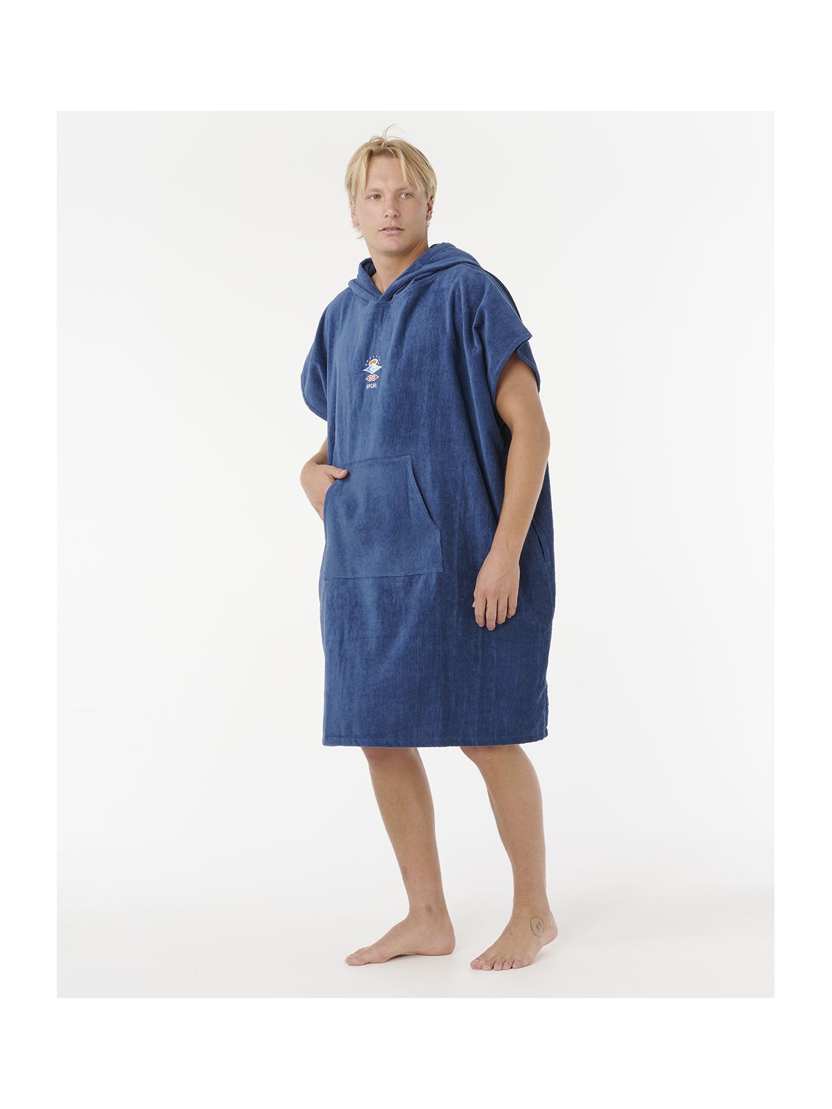 Ponczo męskie RIP CURL Logo Hooded Towel granatowe