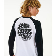 Koszulka chłopięca RIP CURL Wettie Icon Ls Tee -Boy biały
