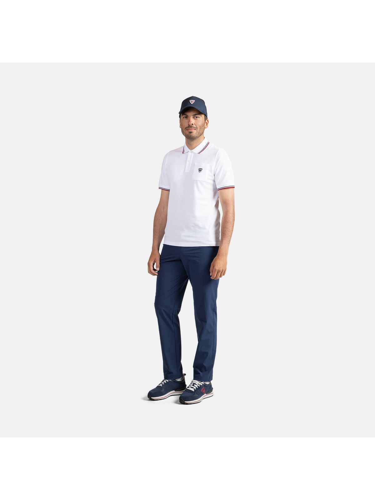 Męska koszulka polo ROSSIGNOL Presset Pocket Polo biały - Koszulka - Adventure Sports