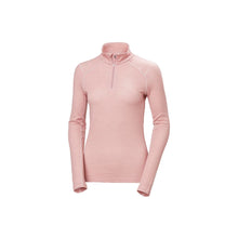 Koszulka damska HELLY HANSEN W Lifa Merino Midw 1/2 Zip kolor różowy
