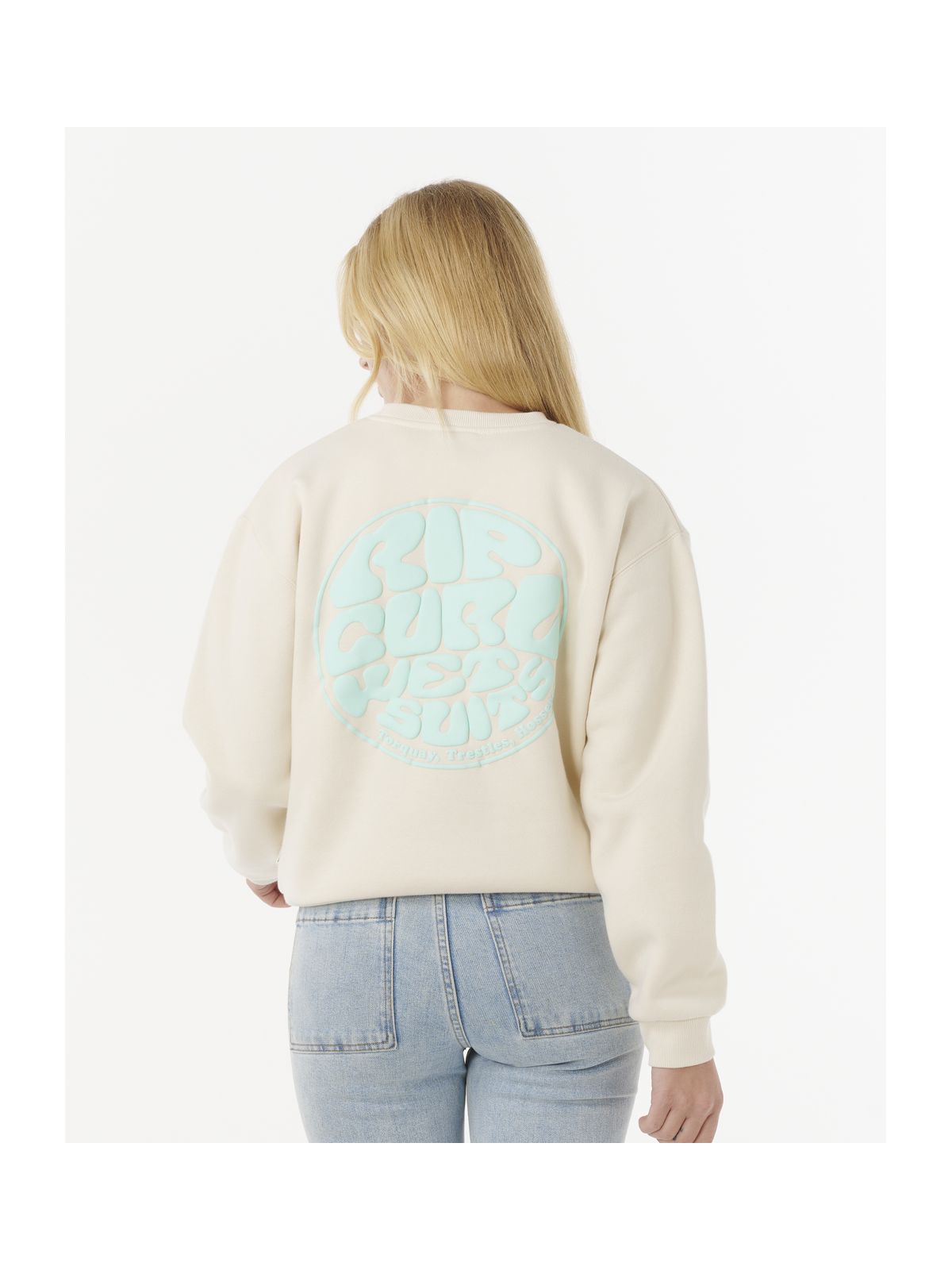 Bluza RIP CURL ICONS OF SURF RELAXED CREW beżowa