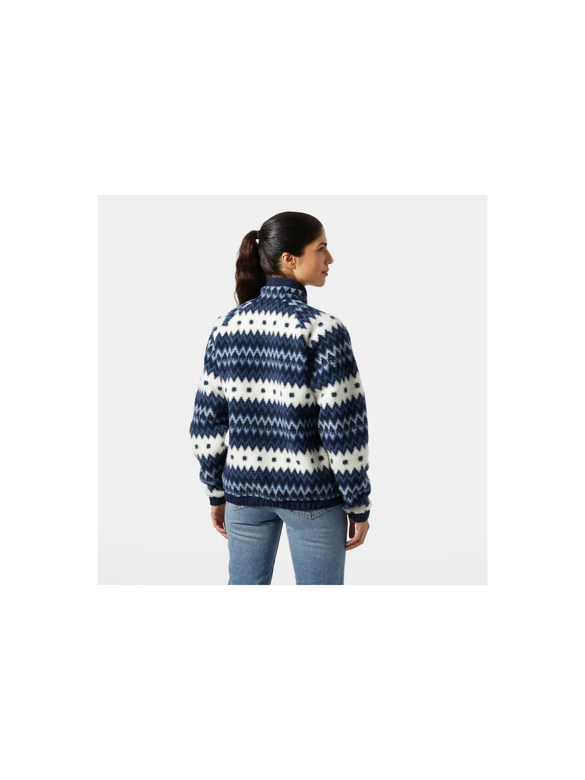 Bluza damska HELLY HANSEN W Imperial Printed Pile Snap kolor granatowy