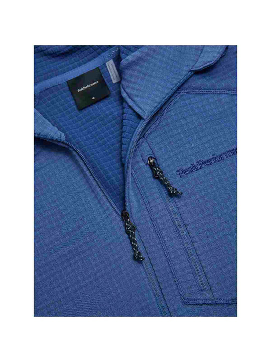 Bluza męska PEAK PERFORMANCE Trail Polartec Power Grid Zip Hood niebieska
